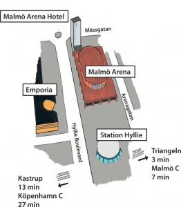 Arena-hotell-karta